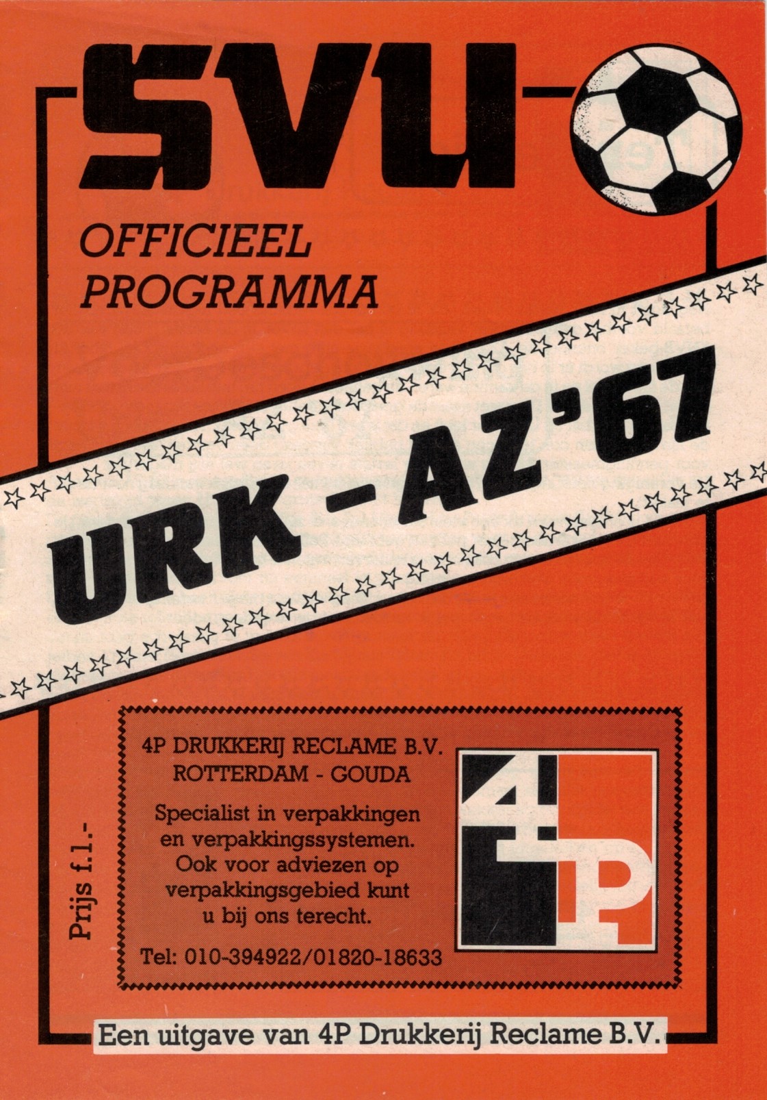 AZ Programma 12-okt-1985 Urk uit Beker